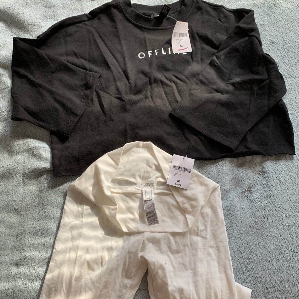Offline shirt and White leggings
